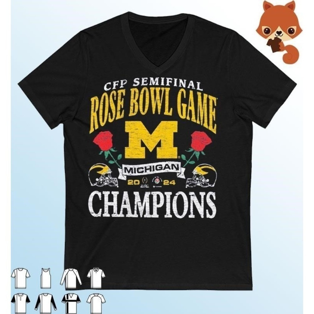 Michigan Wolverines Cfp Semifinal Rose Bowl  Tshirt